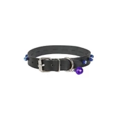 Cattie Boncuklu Deri Küçük Irk Köpek ve Kedi Boyun Tasması Xlarge Siyah 1.5x26-30 Cm - 2