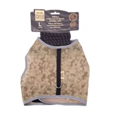 Cattie Havalı Dokuma Kedi Göğüs ve Gezdirme Takımı Large Kamuflaj 1.5x30-40 Cm - 1
