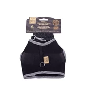 Cattie Havalı Dokuma Kedi Göğüs ve Gezdirme Takımı Small Siyah 1x20-30 Cm - 1