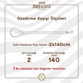 Doggie Klasik Dokuma Köpek Gezdirme Tasması Medium Haki 2.5x120-200 Cm - 3
