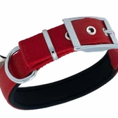 Doggie Elit Dokuma Köpek Boyun Tasması Medium Kırmızı 2.5x37-45 Cm - 2