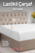 Fitted Yüksek Kaliteli Penye Kumaş Tek Kişilik Lastikli Çarşaf - 7