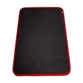 Cattie Altıgen Model Kum Toplayıcı Fonksiyonel Kedi Paspası Large Kırmızı 50x75 Cm - 2