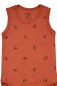 Smile Desenli Zıbın Çıtçıtlı Body Kırmızı - 3