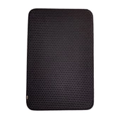 Cattie Altıgen Model Kum Toplayıcı Fonksiyonel Kedi Paspası Large Siyah 50x75 Cm - 1