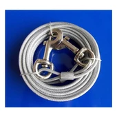 Eastland Köpek Çelik Bahçe Bağlama Halatı Gri 4.7 Mm 6 Mt - 1