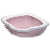 İmac Fred Köşe Açık Kedi Tuvaleti Pembe 50x65x15.5 Cm - 1