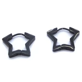 BZ 316L Çelik Yıldız Model Siyah Küpe UNK-575 - 3