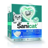 Sanicat Active White Ultra Topaklanan Doğal Kedi Kumu 6 Lt - 1
