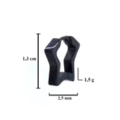 BZ 316L Çelik Yıldız Model Siyah Küpe UNK-575 - 2