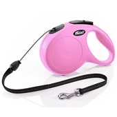 Flexi New Classic İp Otomatik Köpek Gezdirme Tasması Medium Pembe 8 Mt - 1