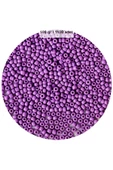 Mor Renk 4 mm Yaklaşık 1100 adet / 100 gram Cam Boncuk Oya Yazma Bileklik ve Kolye - 1