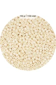 Beyaz Renk 4 mm Yaklaşık 1100 adet / 100 gram Cam Boncuk Oya Yazma Bileklik ve Kolye - 1