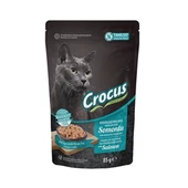 Crocus Tahılsız Pouch Jöleli Somonlu Kısırlaştırılmış Konserve Kedi Maması 85 Gr - 1