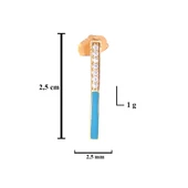 BZ Altın Kaplama Turkuaz Taşlı Çelik Küpe UNK-602 - 4