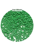 Opak Yeşil Renk 4 mm Yaklaşık 220 adet/20 gram Cam Boncuk Oya Yazma Bileklik ve Kolye thumbnail 1