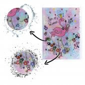 Flamingo Simli ve Sulu Kapaklı Rengarenk Sayfalı Mini Defter - 5