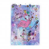 Flamingo Simli ve Sulu Kapaklı Rengarenk Sayfalı Mini Defter - 8