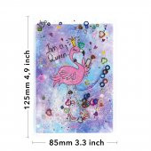Flamingo Simli ve Sulu Kapaklı Rengarenk Sayfalı Mini Defter - 10