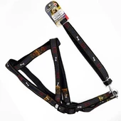 Euro Dog Köpek Uzatma Tasması ve Göğüs Tasması Takımı Siyah 25 Mm 120 Cm - 1