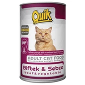 Quik Biftek ve Sebzeli Yetişkin Konserve Kedi Maması 415 Gr - 1