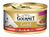 Gourmet Gold Sığır Etli ve Tavuklu Yetişkin Konserve Kedi Maması 85 Gr - 1