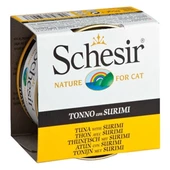 Schesir Ton Balık ve Surimi Jöleli Konserve Kedi Maması 85 Gr - 1