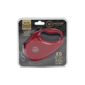 Doggie Master Otomatik Köpek Uzatma Tasması Xsmall Kırmızı 12 Kg 3 Mt - 1