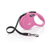 Flexi New Classic Şerit Otomatik Köpek Gezdirme Tasması Xsmall Pembe 3 Mt - 1