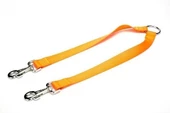 Doggie Dokuma Çift Köpek Gezdirme Tasma Aparatı Medium Turuncu 2.5x70-60 Cm - 1