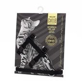 Cattie Kedi Göğüs ve Gezdirme Tasma Takımı Siyah 1x25-40 Cm - 1