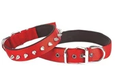 Doggie Comfort Dokuma Çivili Köpek Boyun Tasması Medium Kırmızı 3x42-50 Cm - 1