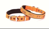 Doggie Comfort Dokuma Kemikli Köpek Boyun Tasması Small Turuncu 2x30-35 Cm - 1