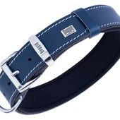 Doggie Comfort Deri Pati Desenli Köpek Boyun Tasması Large Mavi 4x57-65 Cm thumbnail 2