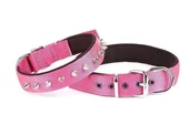 Doggie Comfort Dokuma Çivili Köpek Boyun Tasması Medium Mor 2.5x37-45 Cm - 1