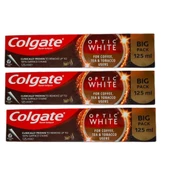 Colgate Optic White Kahve, Çay ve Tütün Kullanıcıları Için Beyazlatıcı Diş Macun 125 ml + 3 Adet - 1