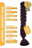 Afrika Zenci Örgüsü Rasta Ve Box Braid için Sentetik Saç - Mürdüm Moru thumbnail 6