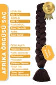 Afrika Zenci Örgüsü Rasta Ve Box Braid için Sentetik Saç - Kızıl Kahve thumbnail 6