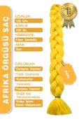 Afrika Zenci Örgüsü Rasta Ve Box Braid için Sentetik Saç - Sarı - 6