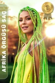 Afrika Zenci Örgüsü Rasta Ve Box Braid için Sentetik Saç - Neon Yeşil thumbnail 7