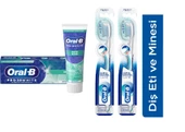 Oral-B 3d White Hafif Nane Diş Macun75 Ml Oral-B Pro Health Hassas Diş Minesi Ultra Ince Diş Fırça 1 + 2 Adet - 1