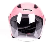 Sway Xbyc 700 Yarı Camlı Elektrikli Bisiklet Motosiklet Ve Scooter Kaskı XS Beden Pembe - 3