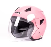 Sway Xbyc 700 Yarı Camlı Elektrikli Bisiklet Motosiklet Ve Scooter Kaskı XS Beden Pembe - 1