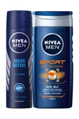 NIVEA Fresh Sprey Deodorant 150 Ml Erkek + Sport Duş Jeli 250 Ml Erkek - 1