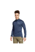 adidas MT Half Zi LS Mavi Erkek   Sweatshirt IW9208 - 1