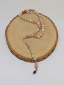 Güneş Taşı Üst Segment Petek Kesim 33lük Tesbih 8mm (36540) thumbnail 6