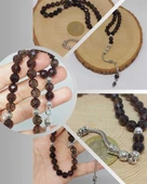 Dumanlı Kuvars Taşı Üst Segment Faset Kesim 33lük Tesbih 8mm (42510) thumbnail 1