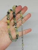 Prehnit (Prinayt) Taşı  Üst Segment Faset Kesim 33lük Tesbih 8mm (36525) thumbnail 5