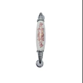BEYAZ PORSELEN DESENLİ KULP KROM AYAK 96 MM / 5 ADET - 3