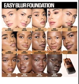 HUDA BEAUTY Easy Blur Natural Airbrush Foundation 140G Cashew - Fondöten 30 ml thumbnail 4